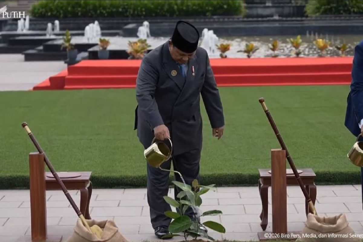 Prabowo Ikut Tanam Pohon Bersama Pemimpin BRICS di India
